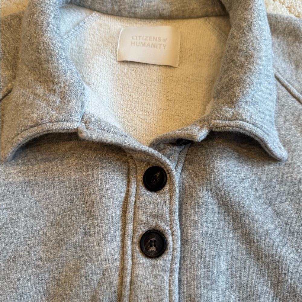 Citizens of Humanity Polo Gray Cozy Sweatshirt - Picture 2 of 4